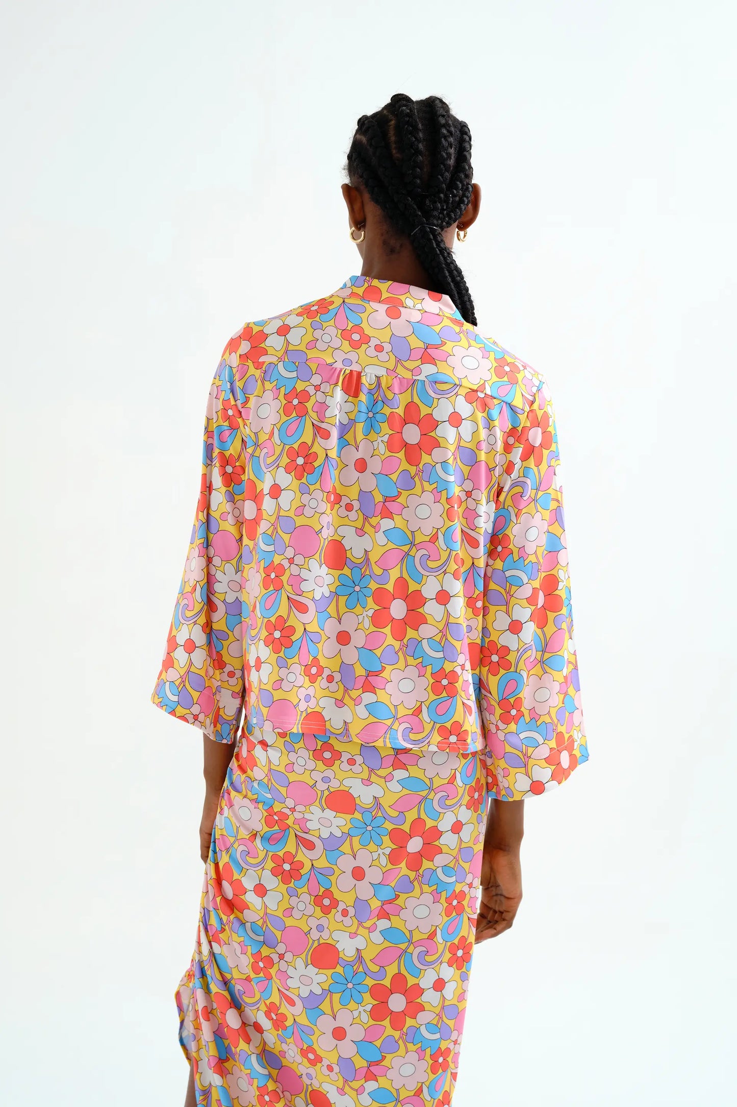 Bloom print beach top