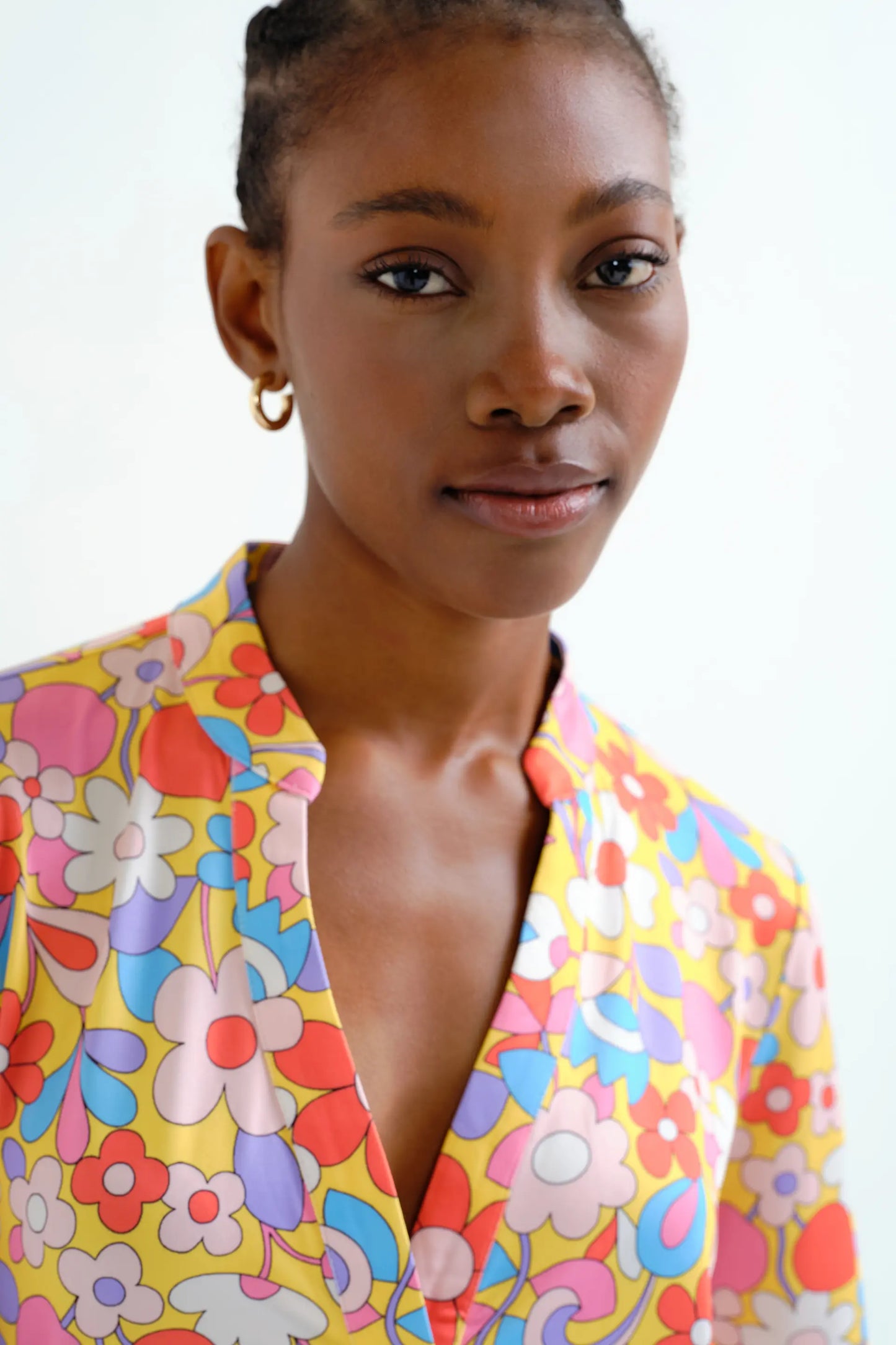 Bloom print beach top