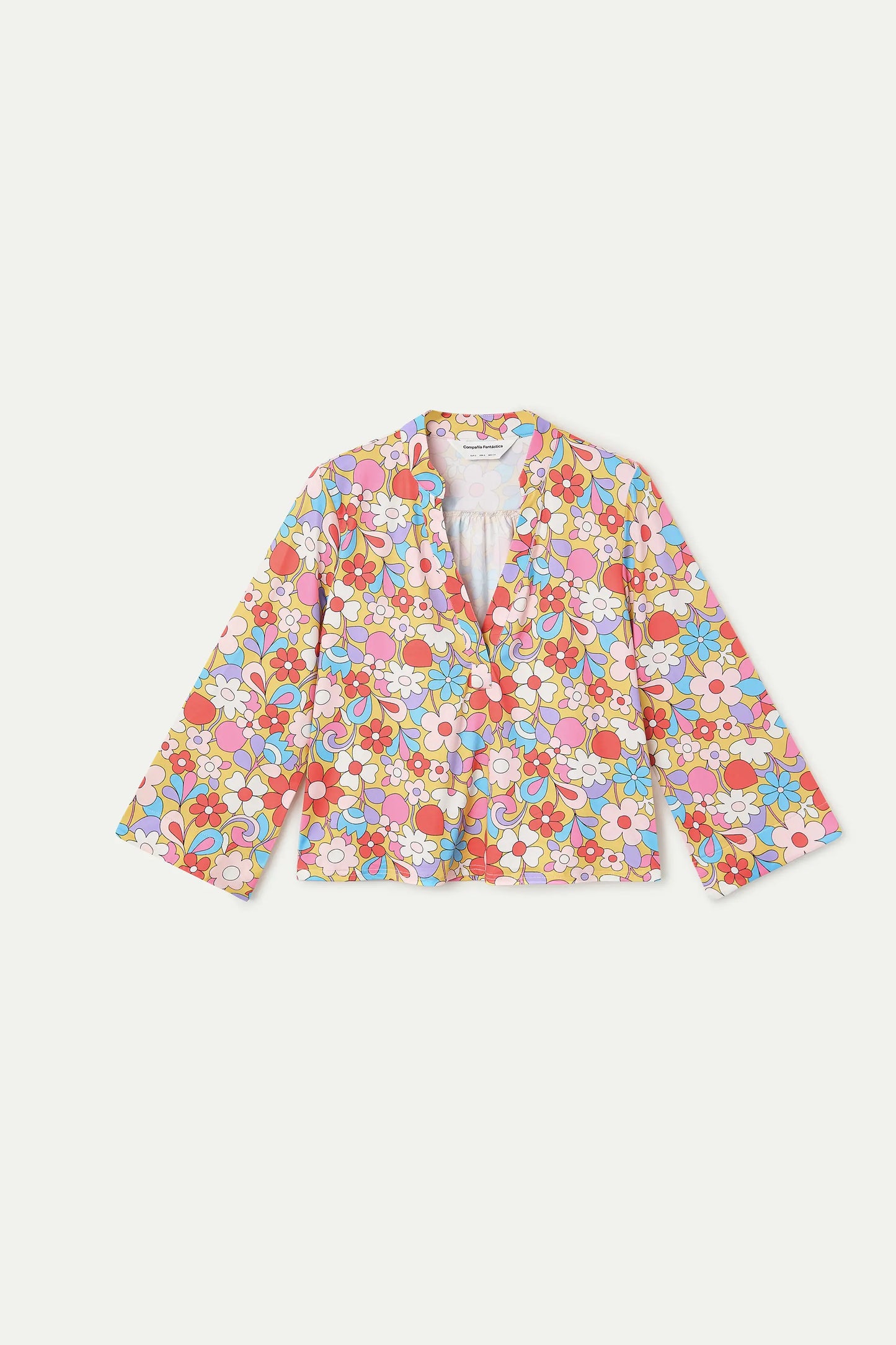 Bloom print beach top