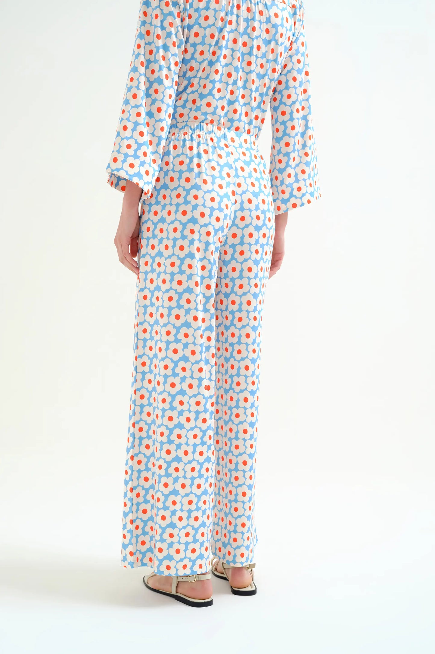 Popcorn print trousers