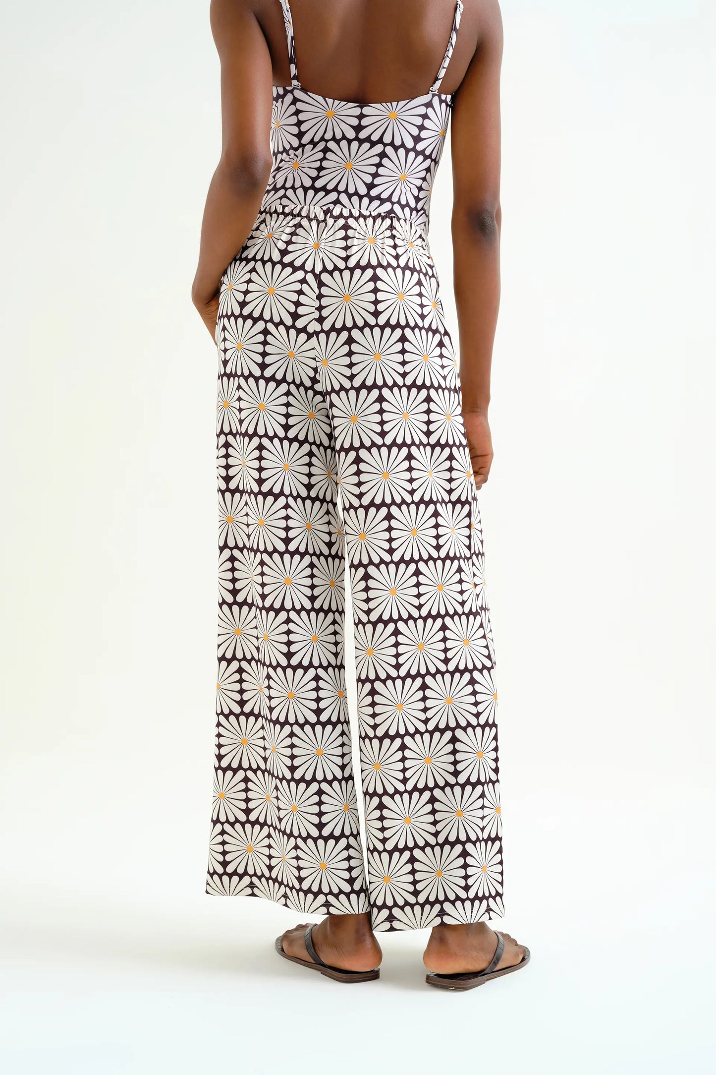 Pantalón con estampado Olive Flower Black