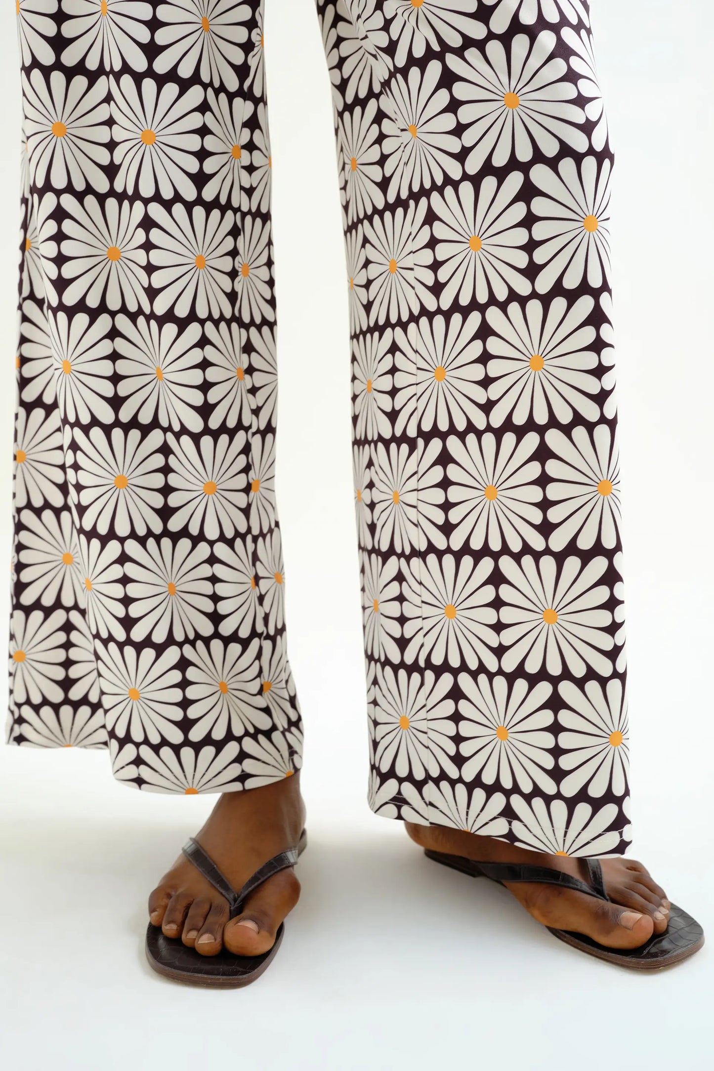 Pantalón con estampado Olive Flower Black