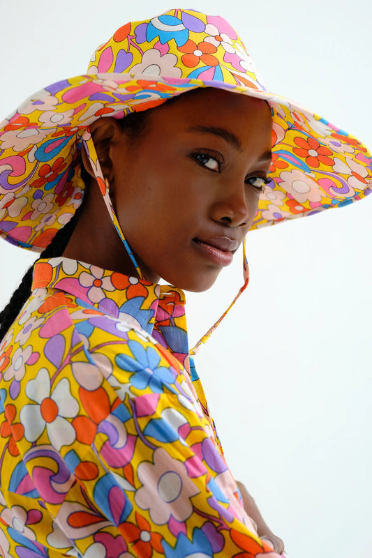 Sombrero con estampado Bloom