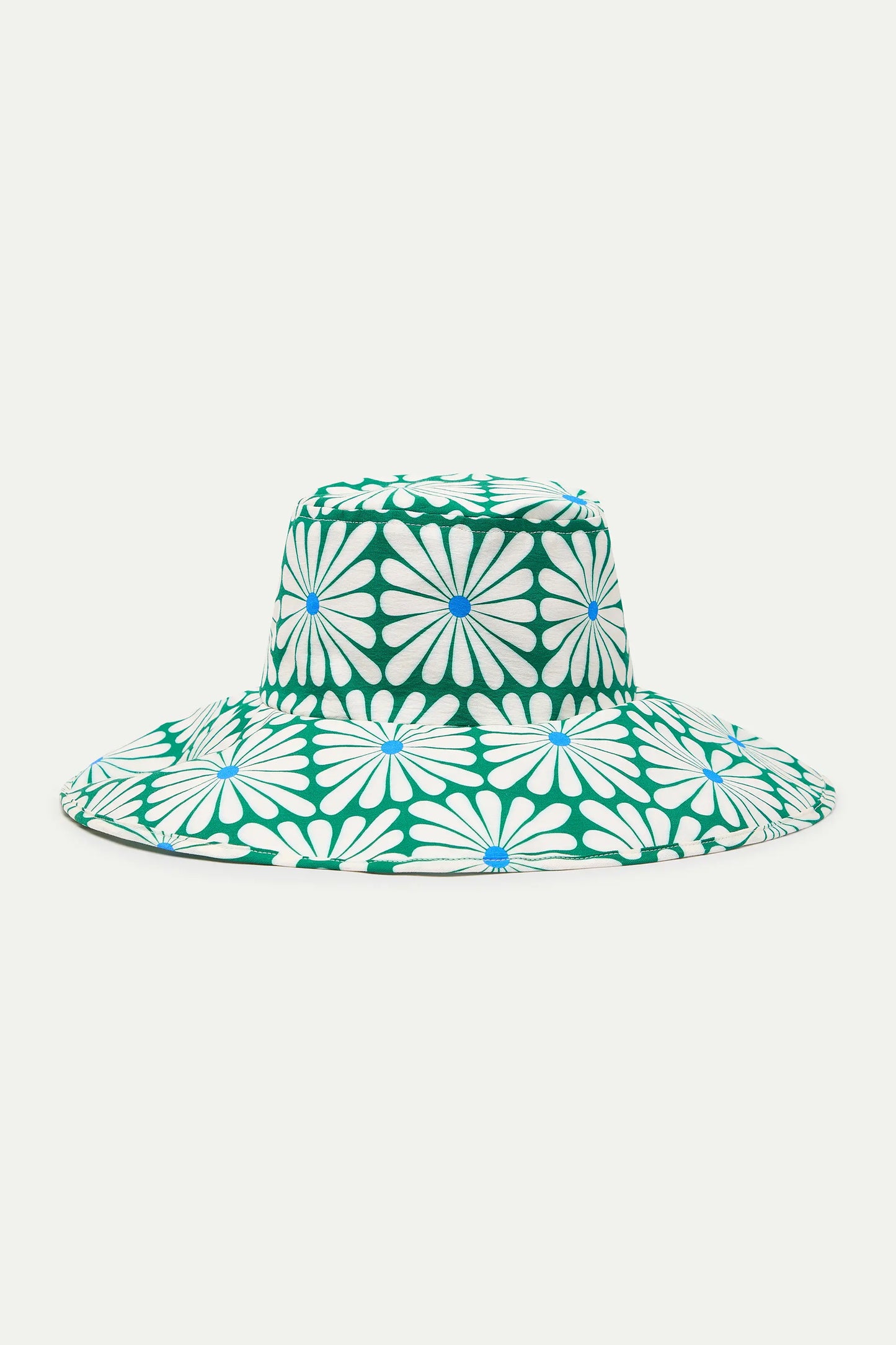 Cappello con stampa Olive Flower Green
