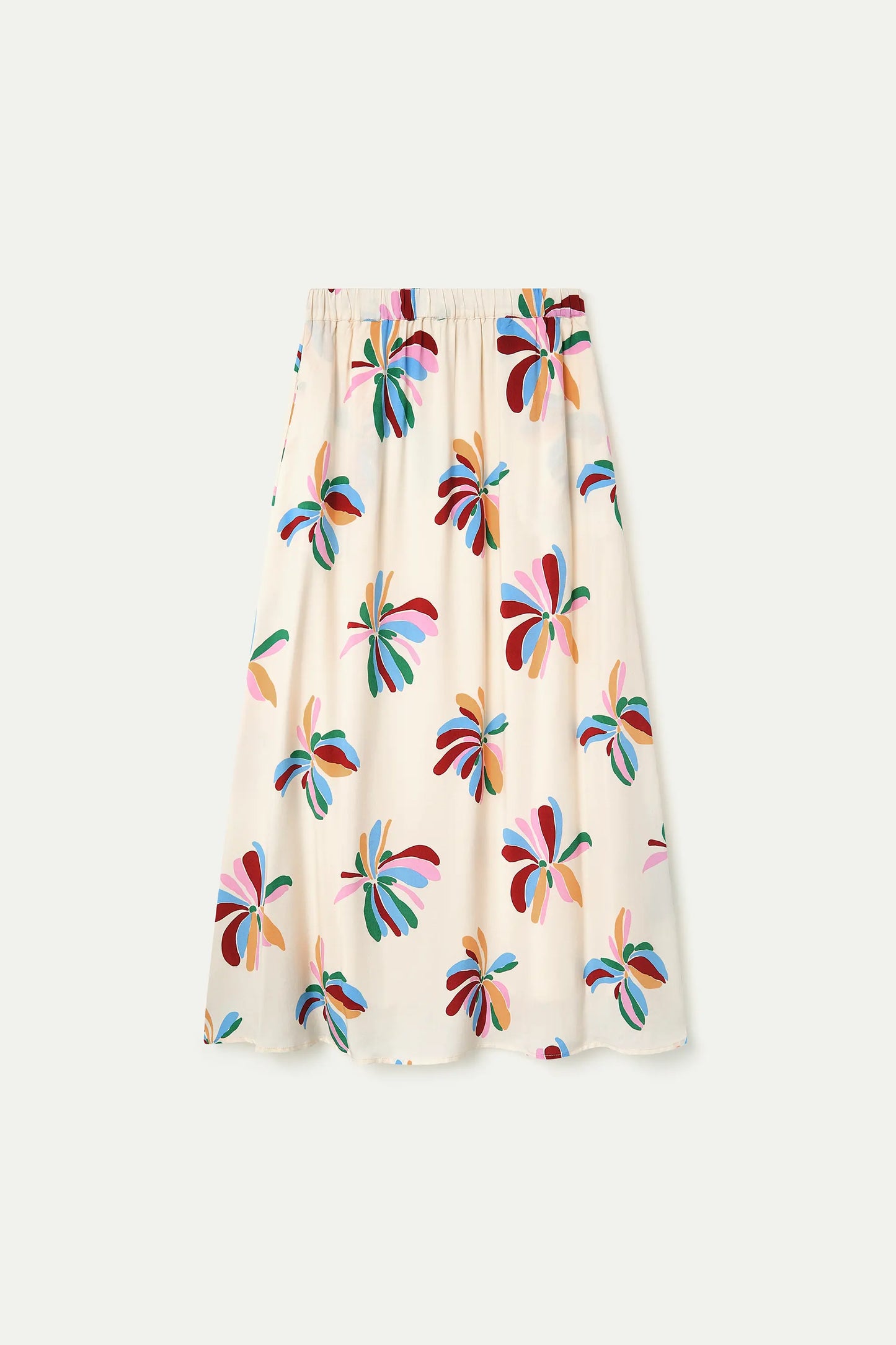 Gonna lunga con stampa Monarda