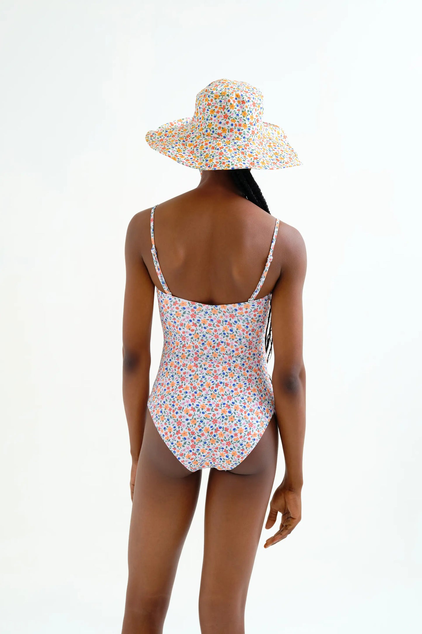 Lily Small printed straight neck swimsuit