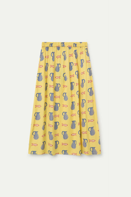 Falda midi con estampado Brava