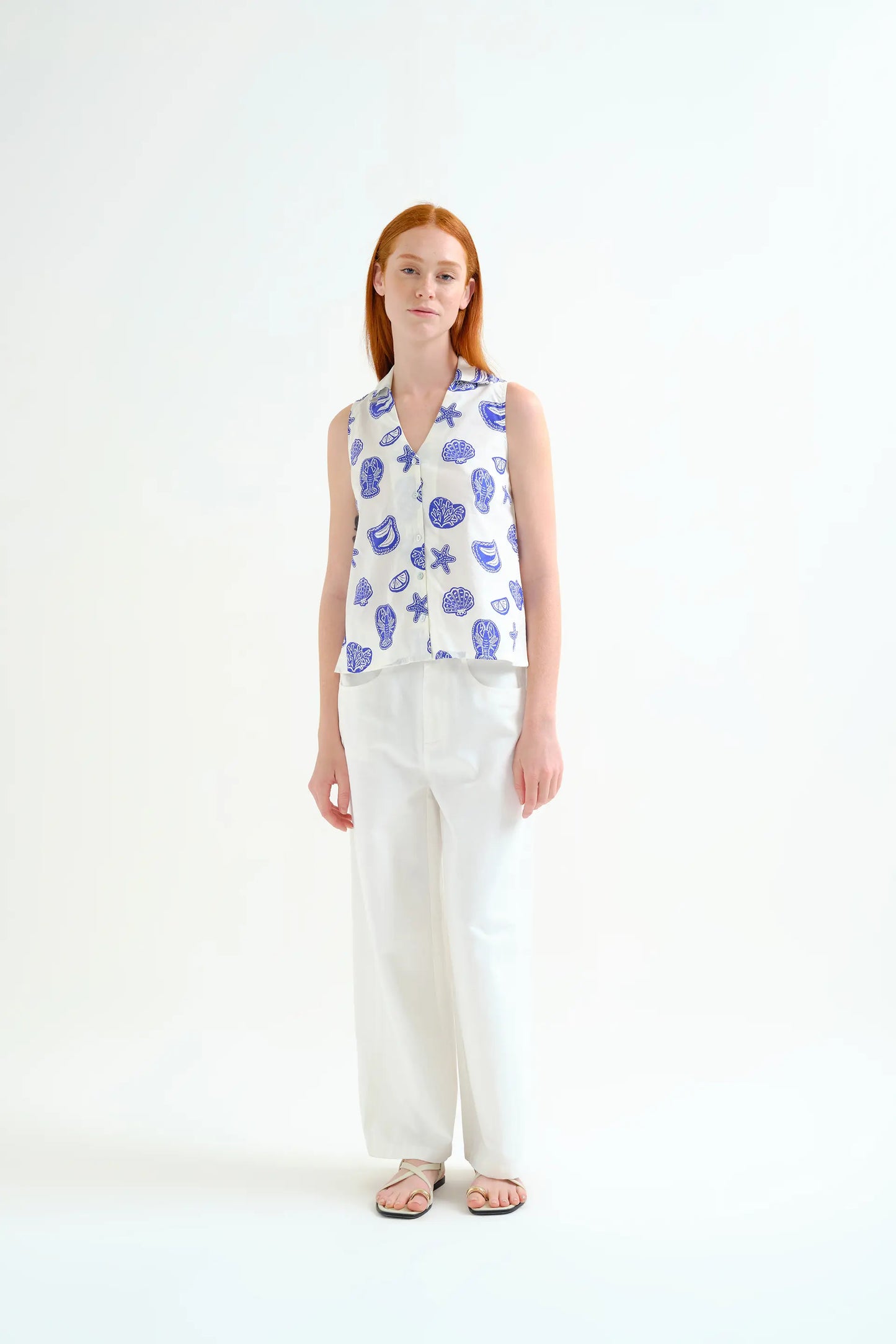 Maglietta con stampa aragosta