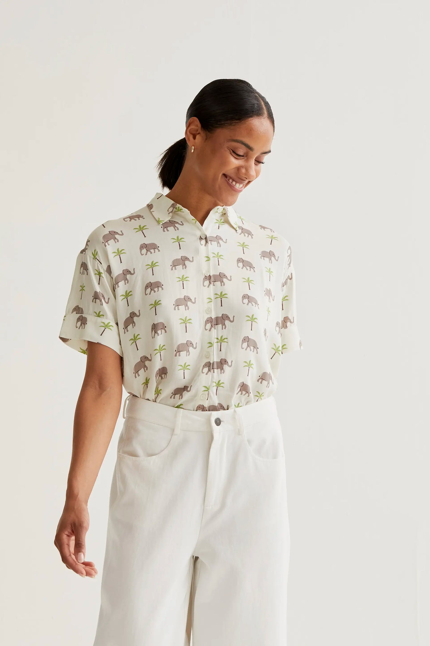 Camisa con estampado Elefante