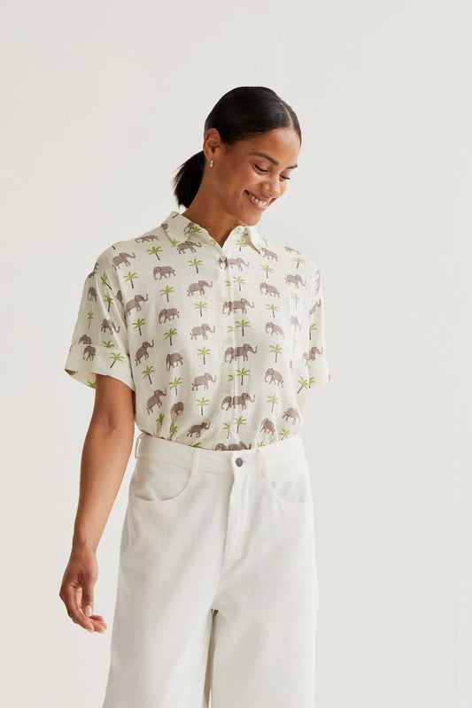 Camisa con estampado Elefante