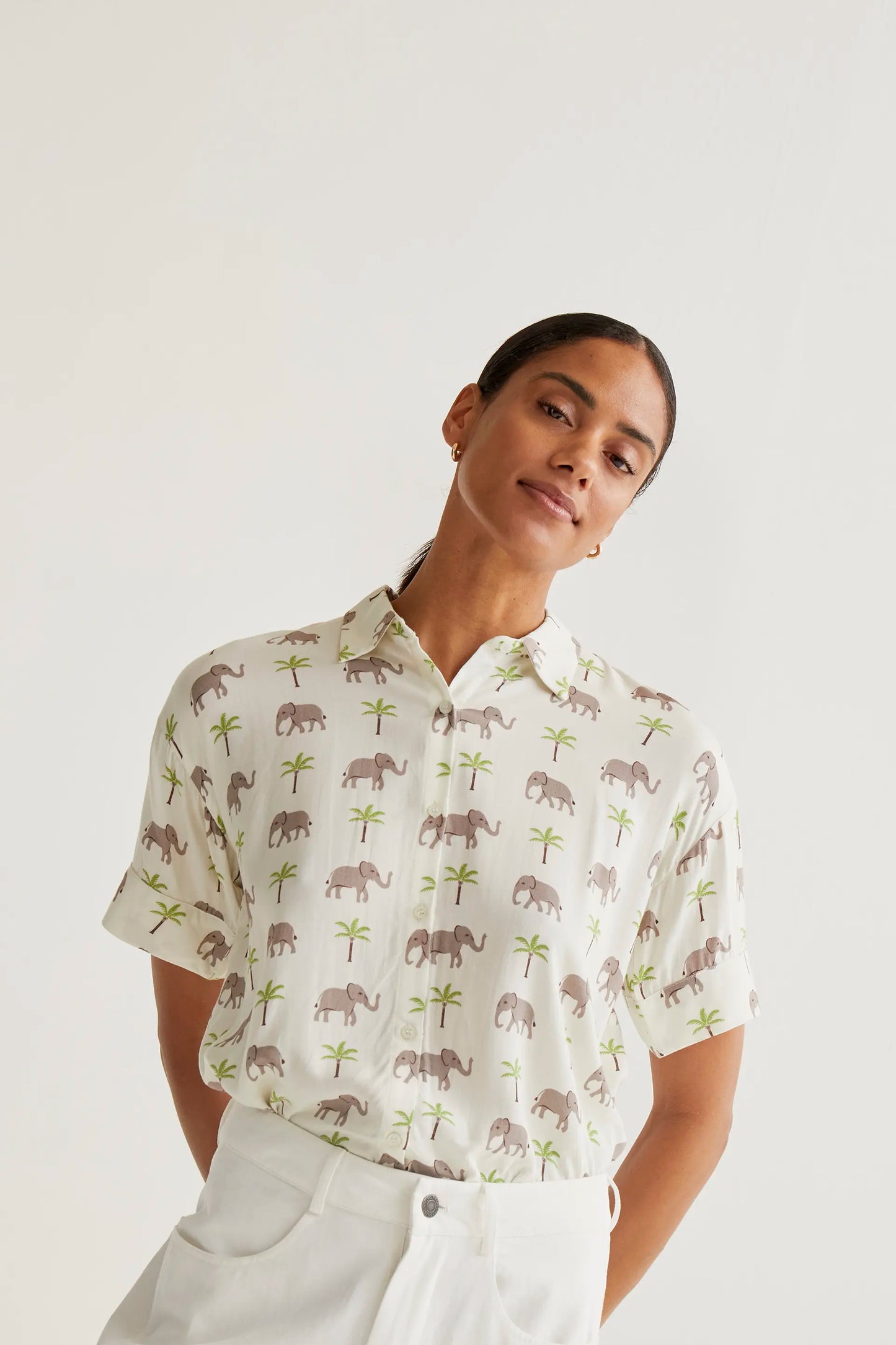 Camisa con estampado Elefante