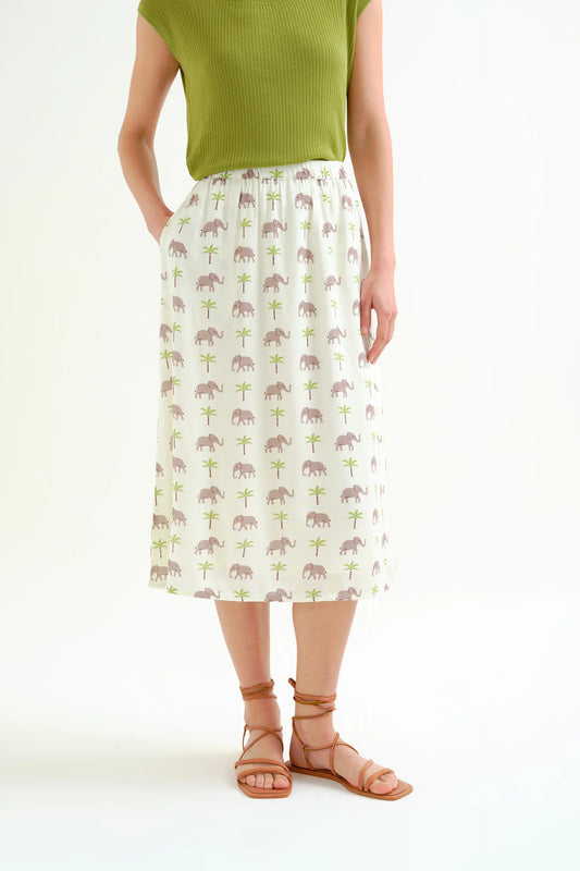 Falda con estampado Elefante