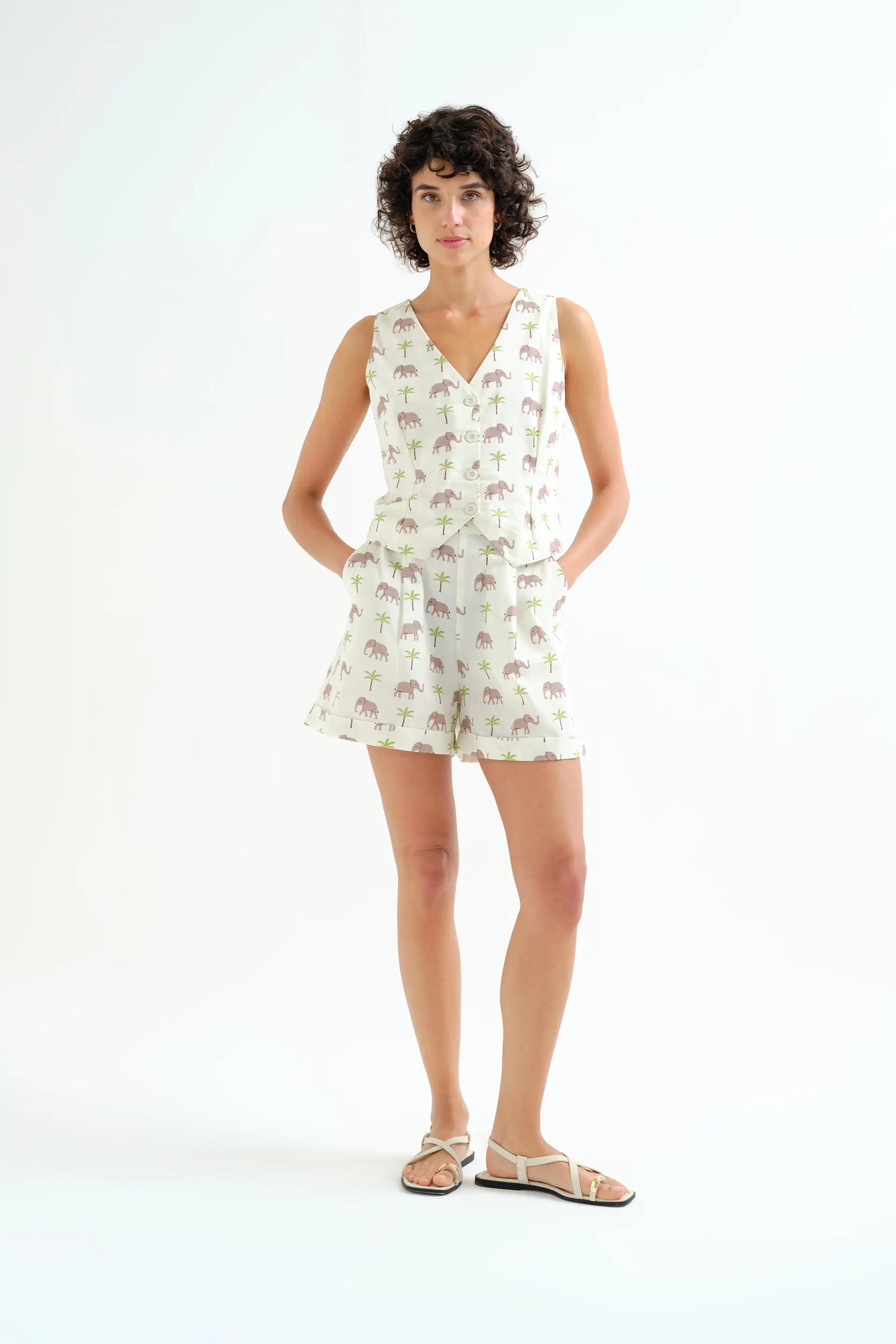 Chaleco con estampado Elefante