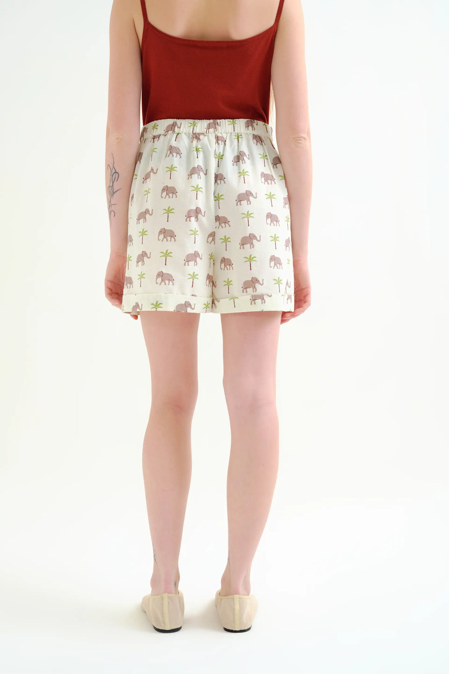 Shorts con estampado Elefante