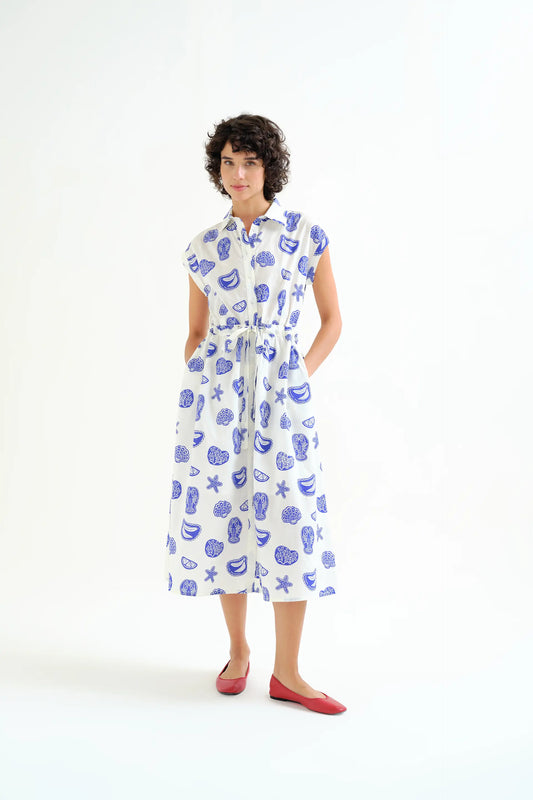 Vestido midi con estampado Lobster
