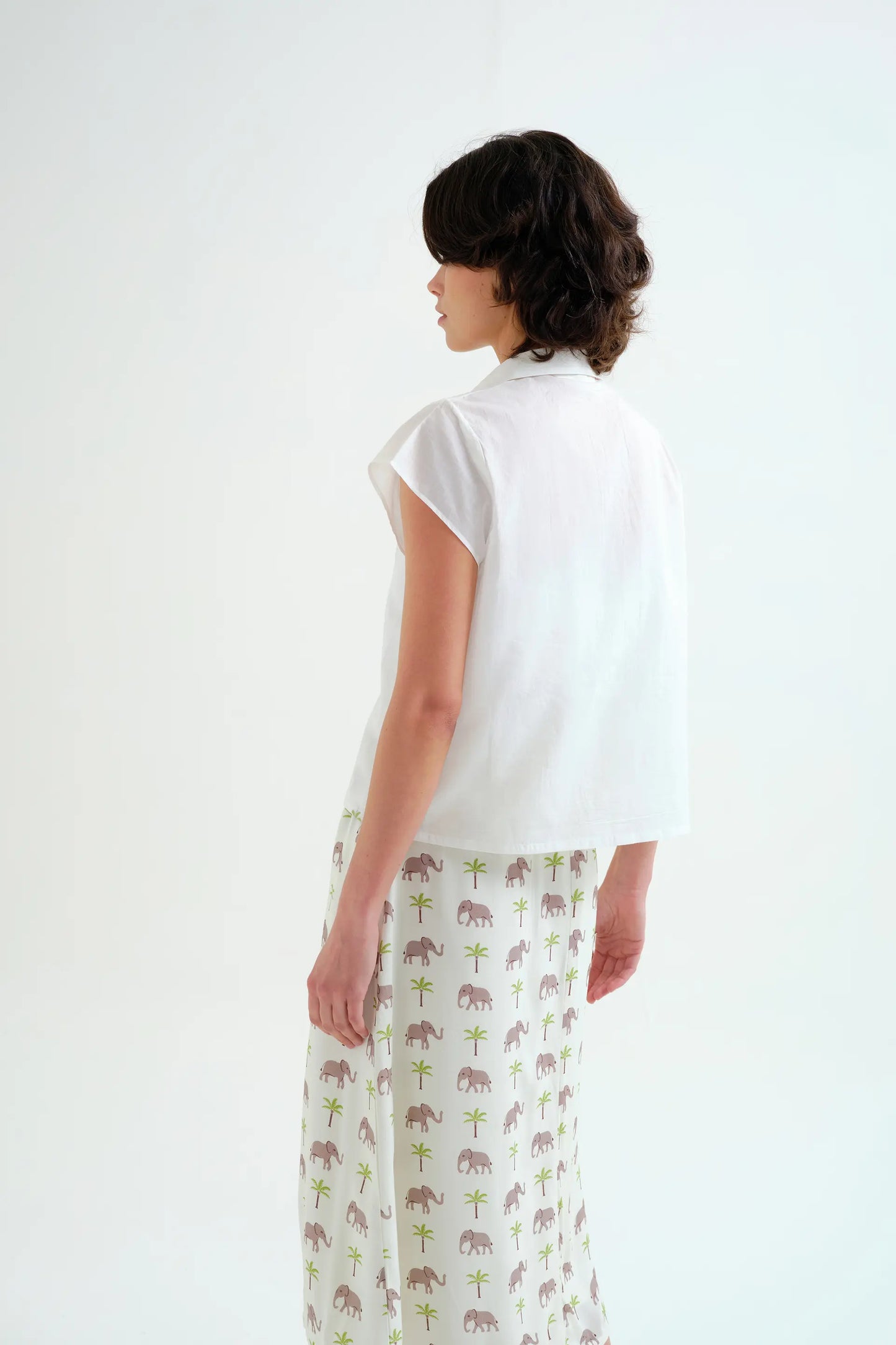 Camisa con estampado Elefante y Palmera