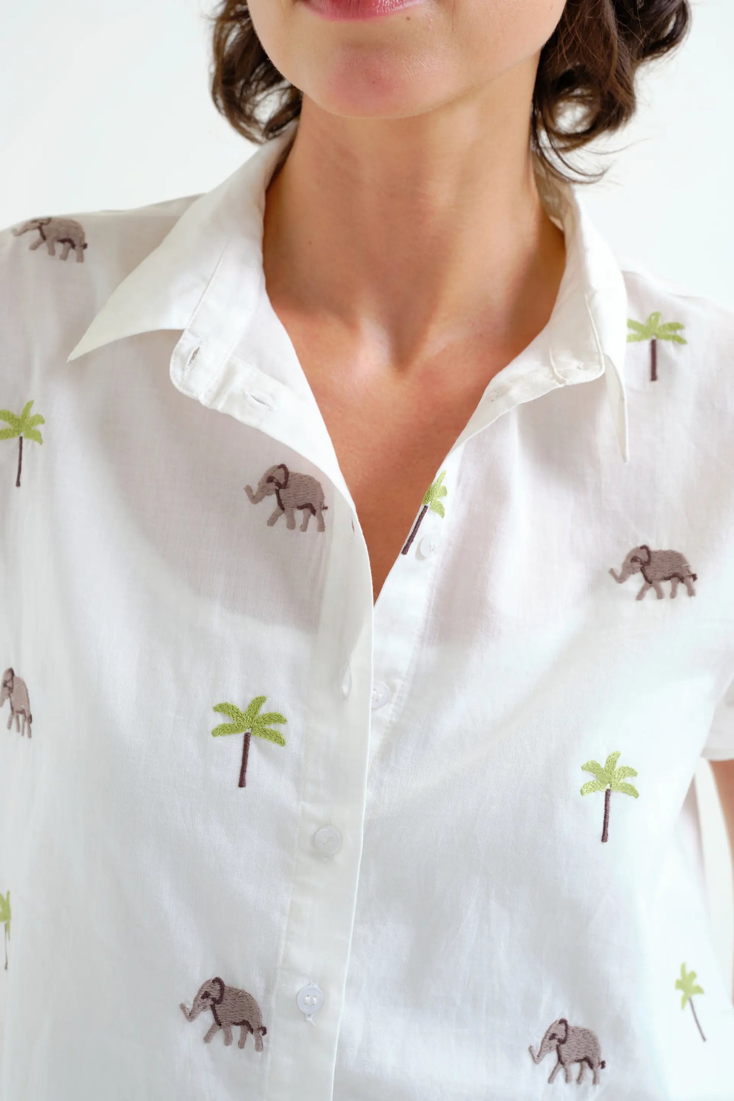 Camisa con estampado Elefante y Palmera