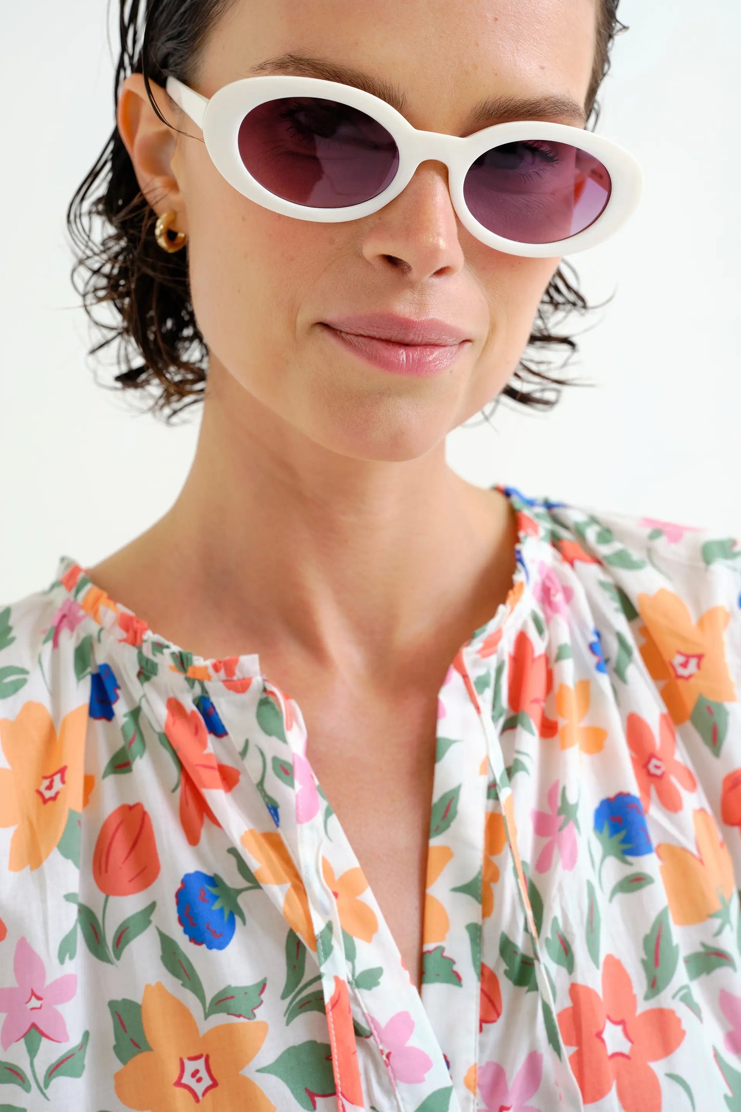 Abito lungo da spiaggia con stampa Lily Big