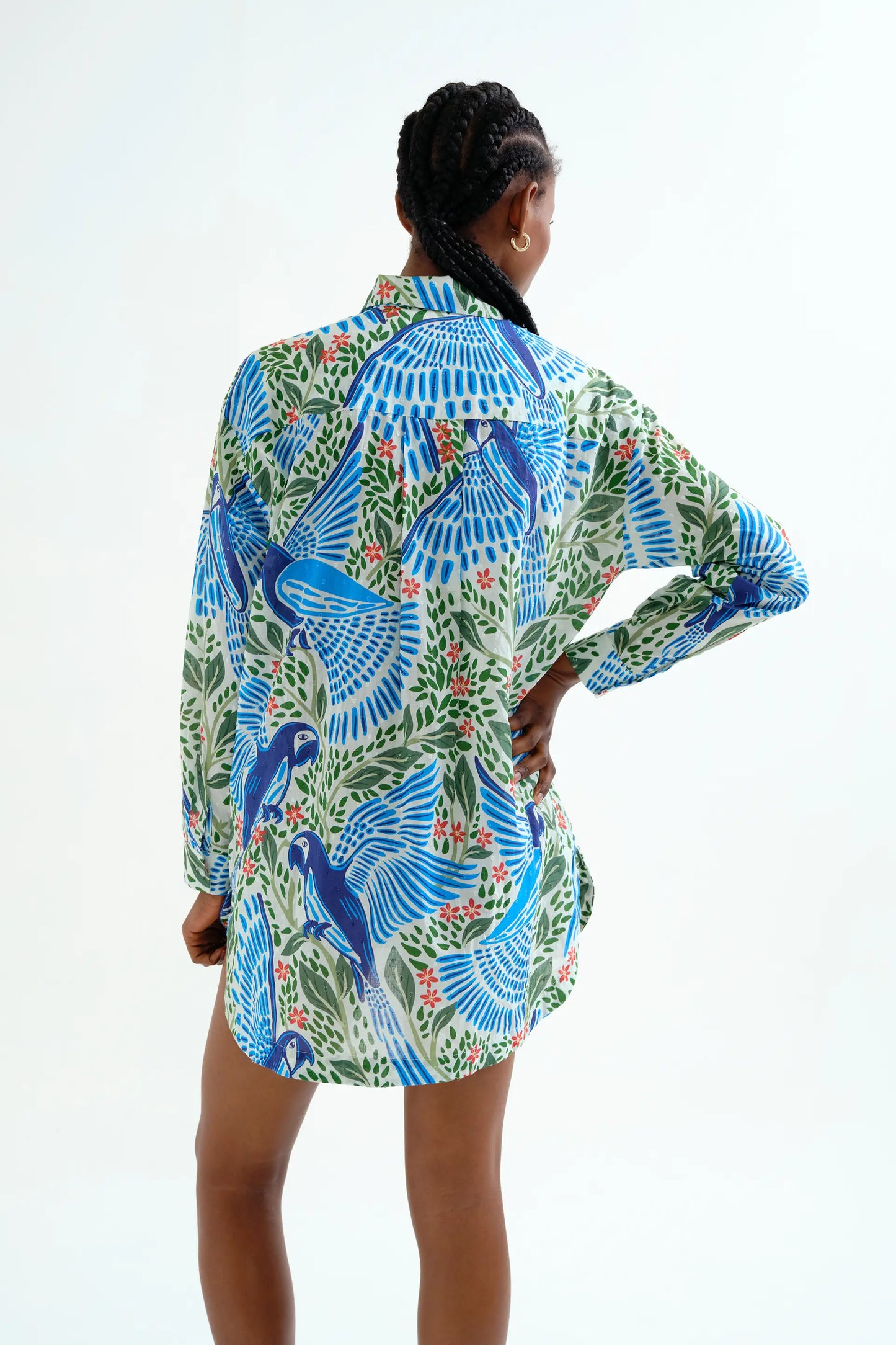 Camisa playera con estampado Parrot