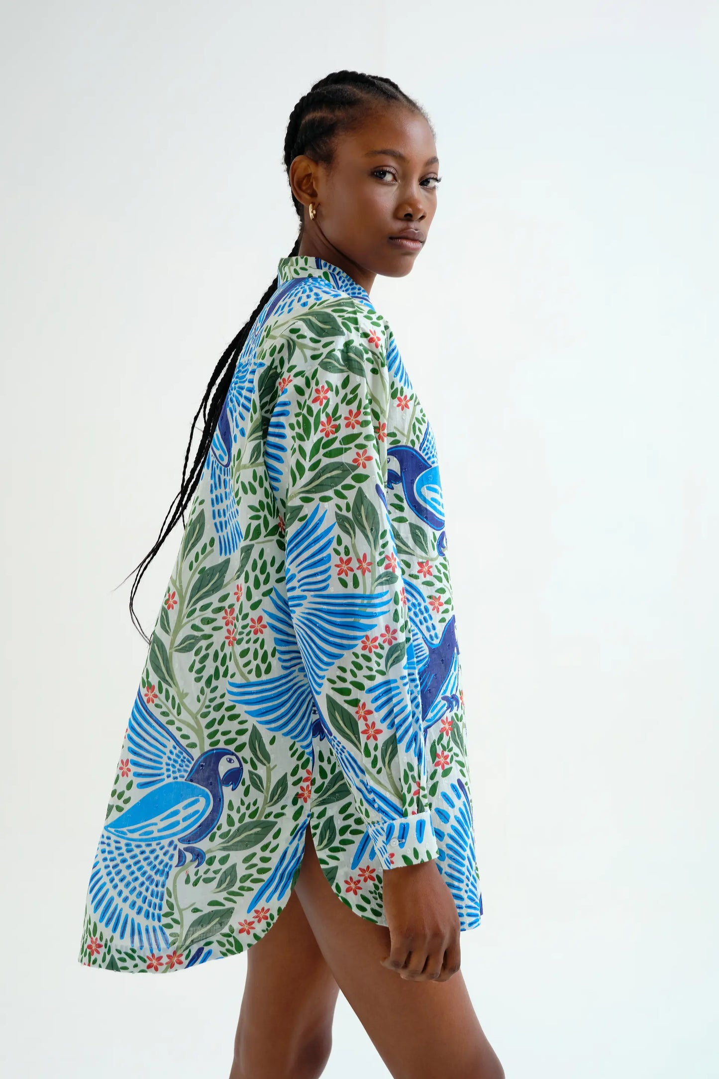 Camisa playera con estampado Parrot