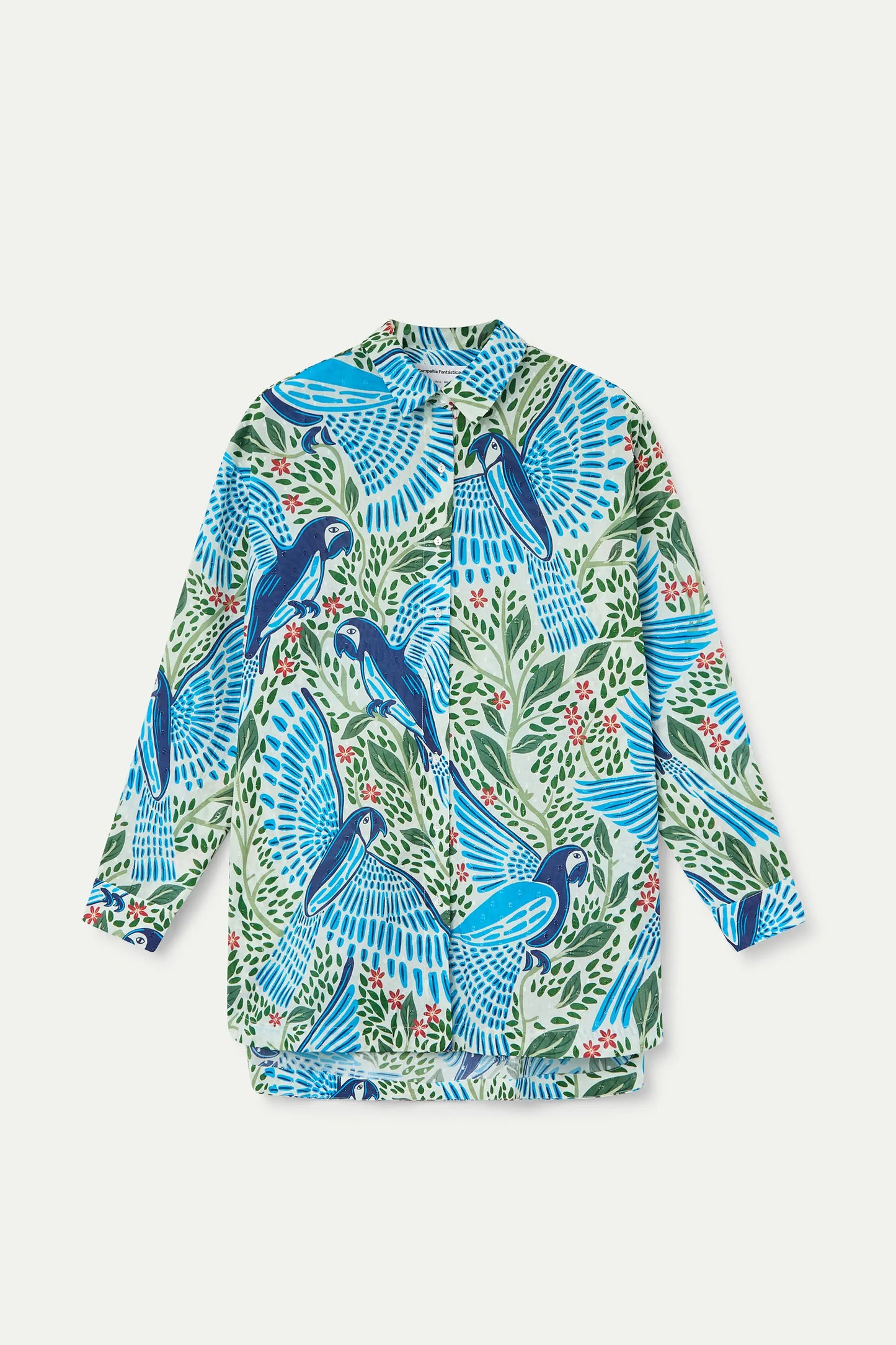 Camisa playera con estampado Parrot