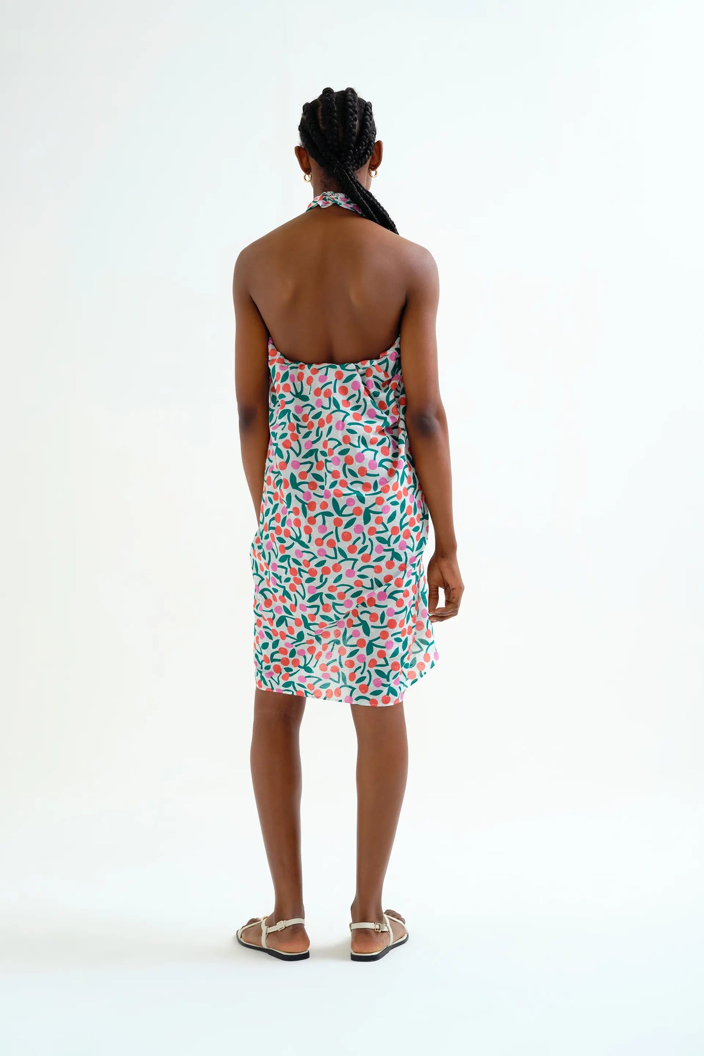 Pareo with burgundy print