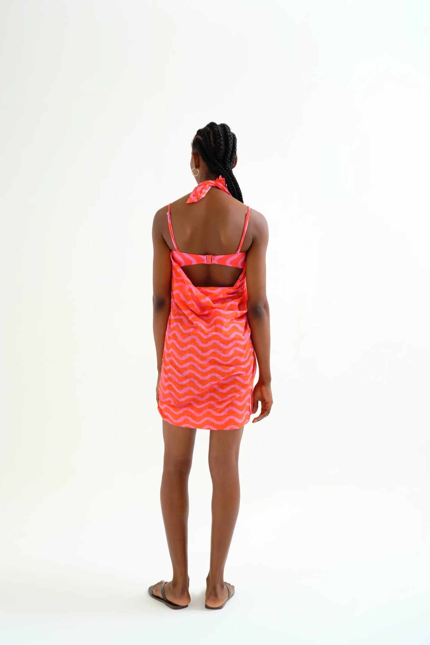 Pareo con stampa Wave Red &amp; Pink