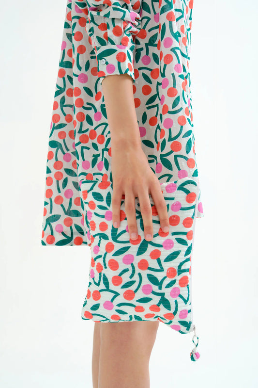 Bolso con estampado Guinda