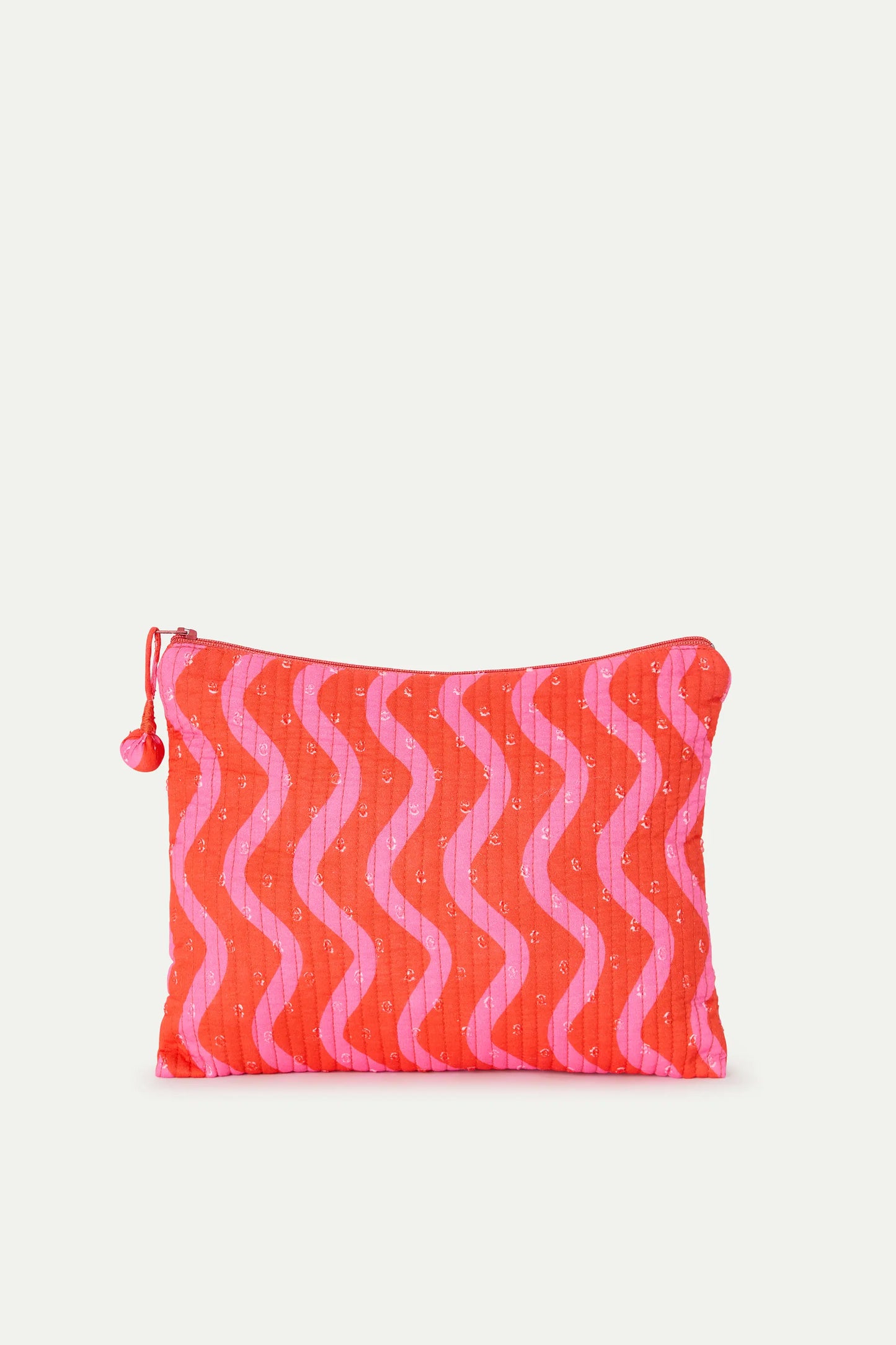 Bag with Wave Red &amp; Pink print