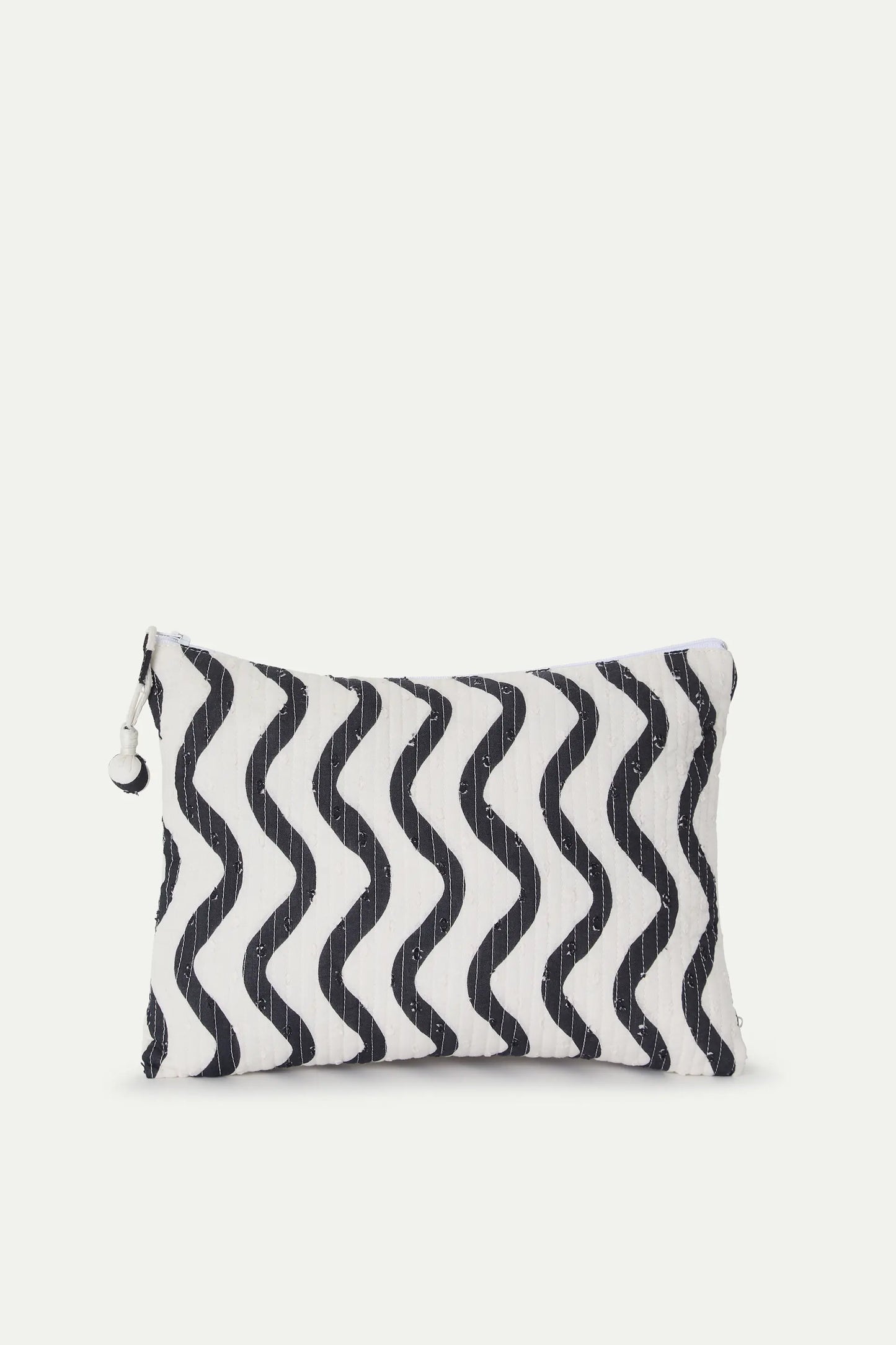 Black &amp; White Wave Print Bag