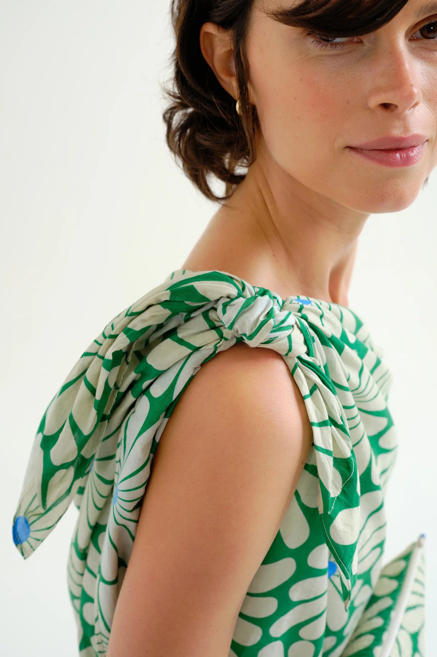 Pareo con stampa Olive Flower Green