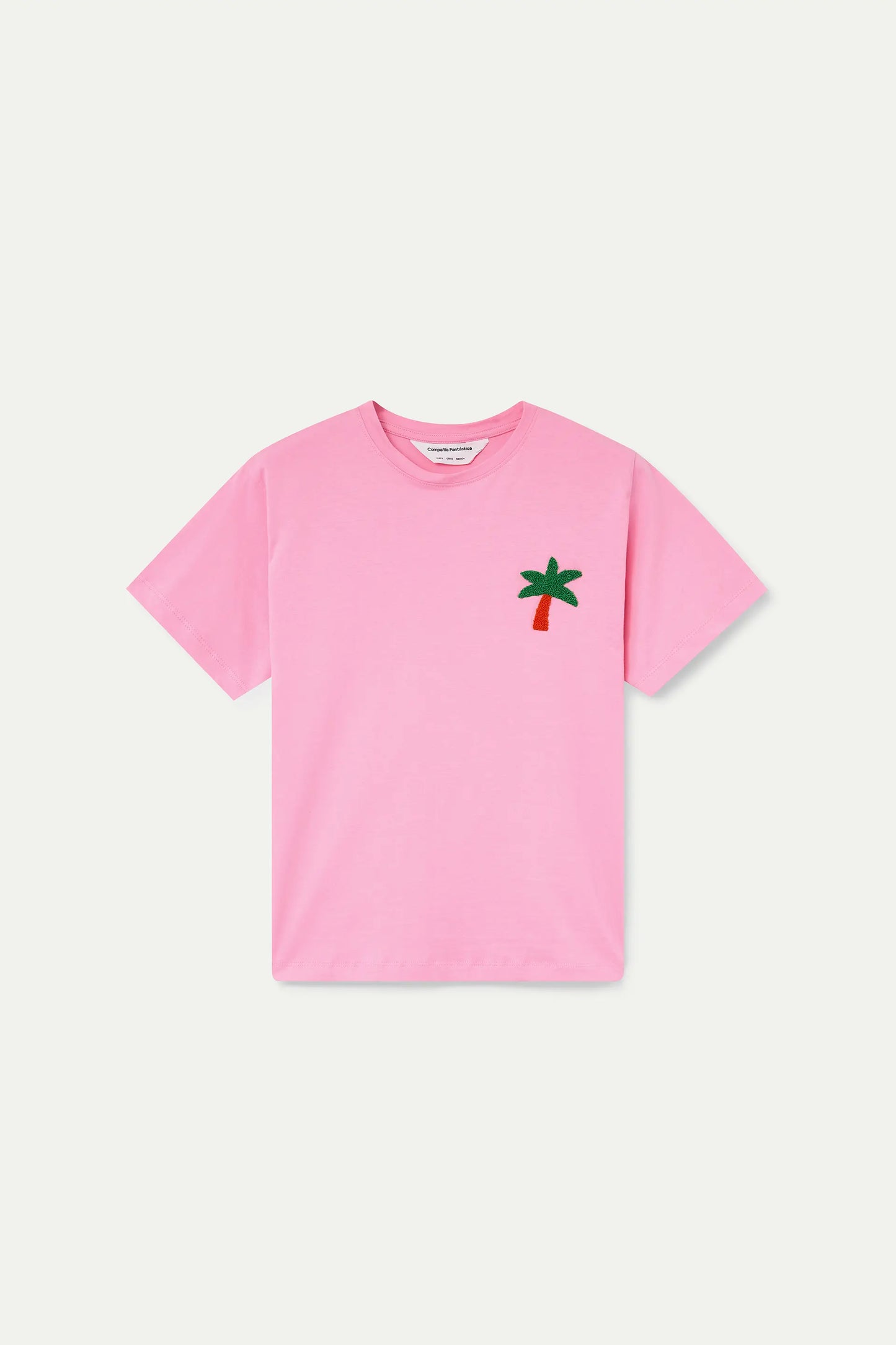 Camiseta con bordado de palmera