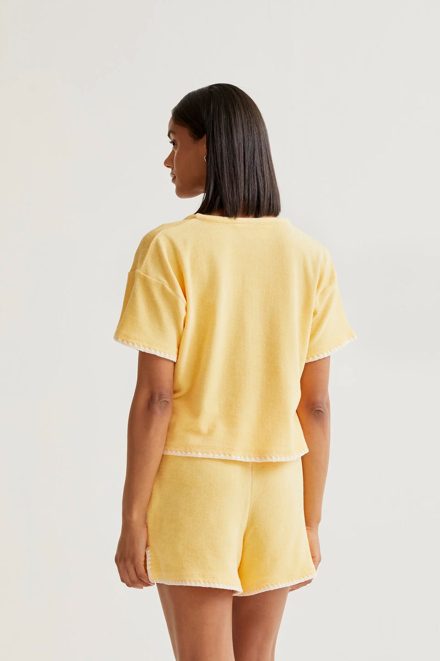 100% cotton beach top in light yellow