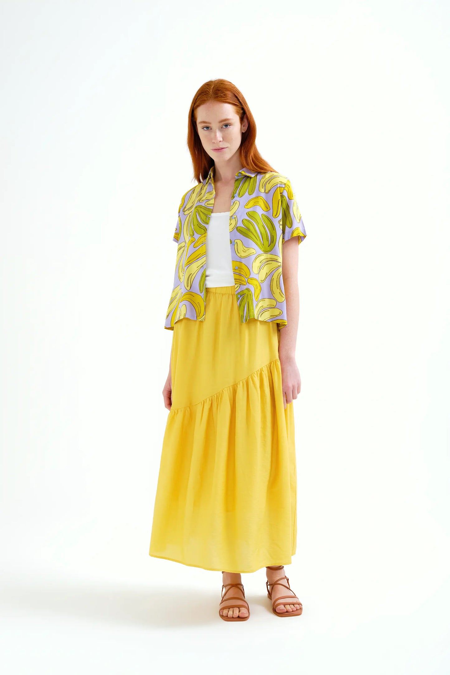 Shirt with banana print