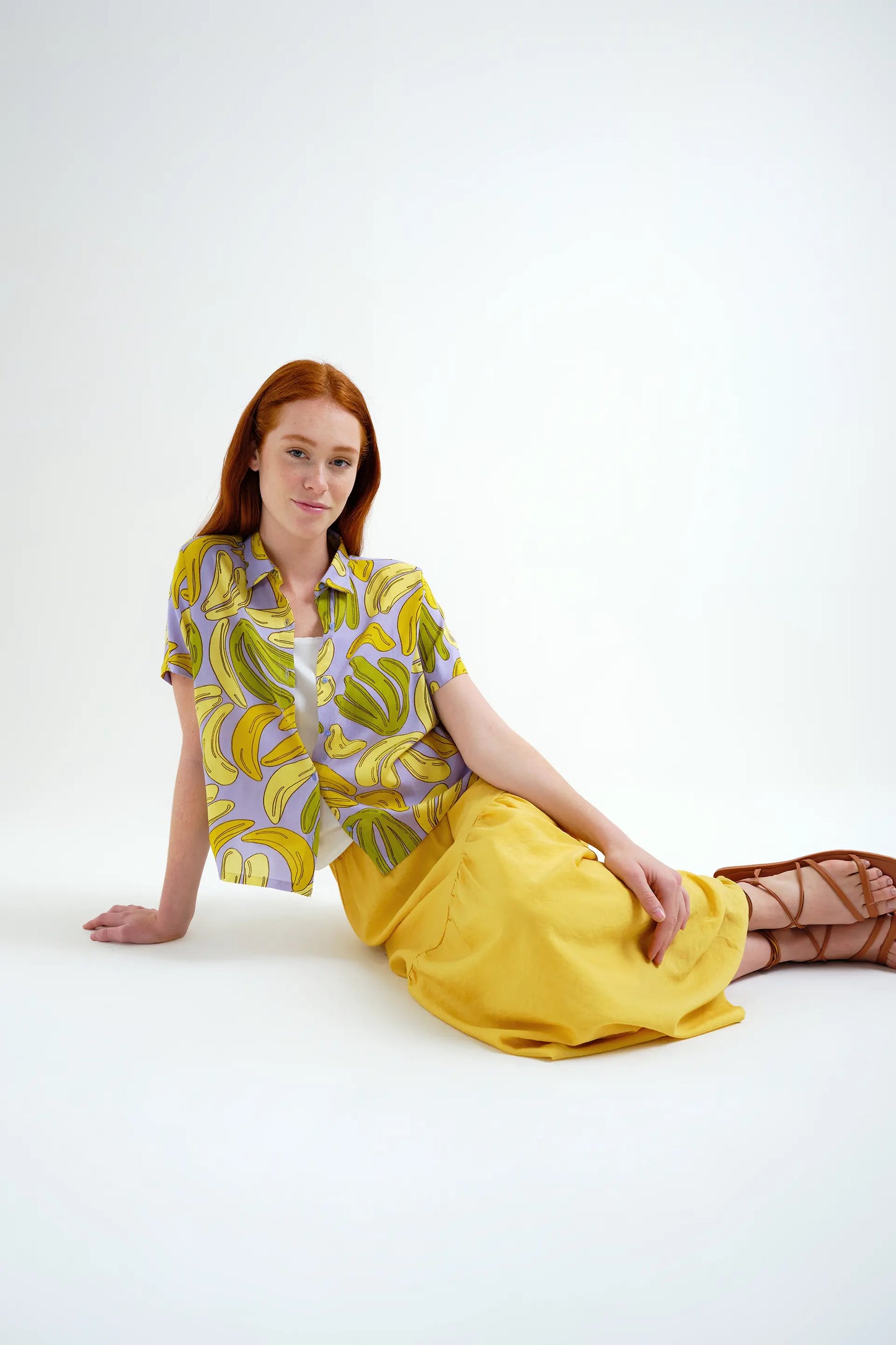 Shirt with banana print