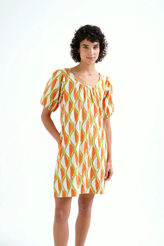 Vestido corto con estampado Aloe