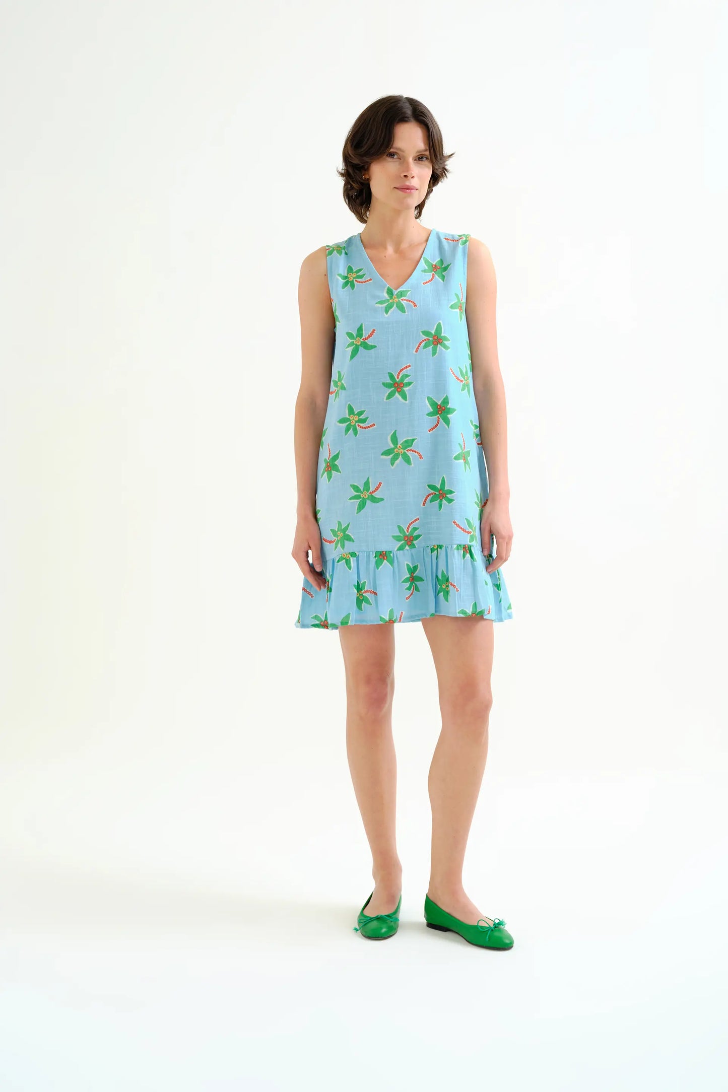 Piccolo abito corto con stampa cocco