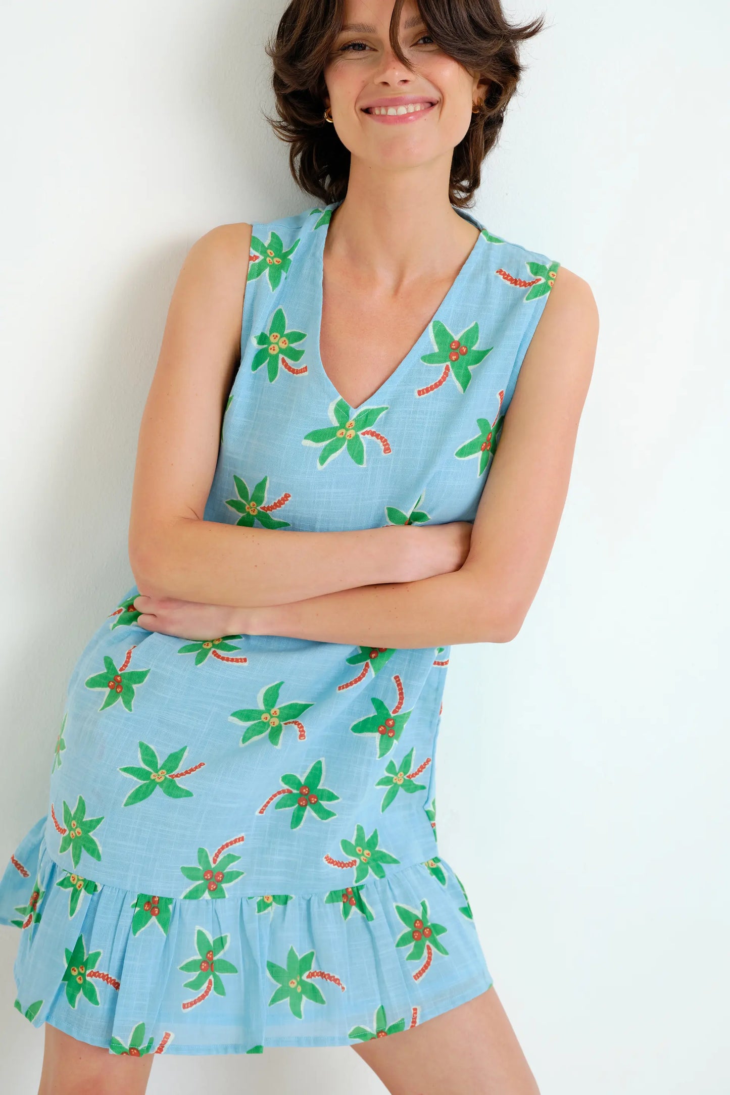 Piccolo abito corto con stampa cocco