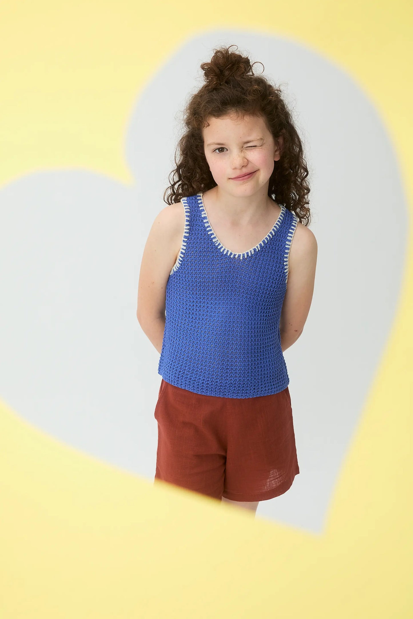 blue knit top for girls