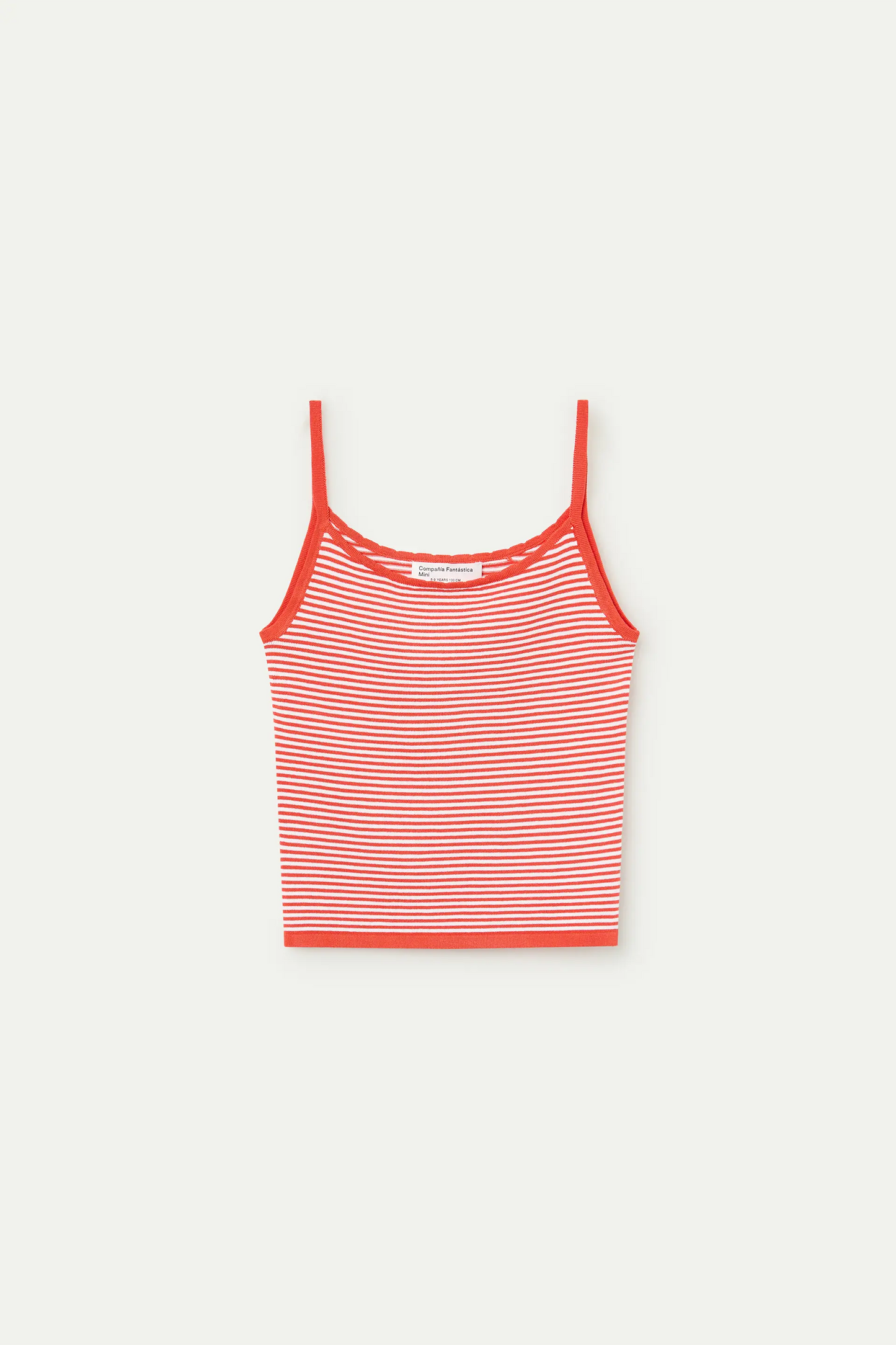 Girls' top, white and red stripes