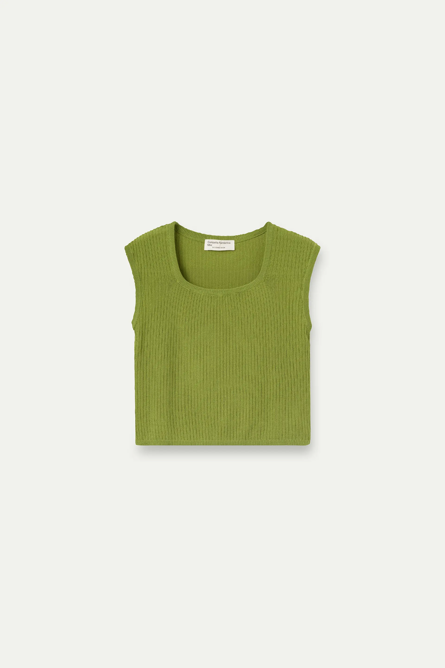 Girl's short-sleeved green knit top