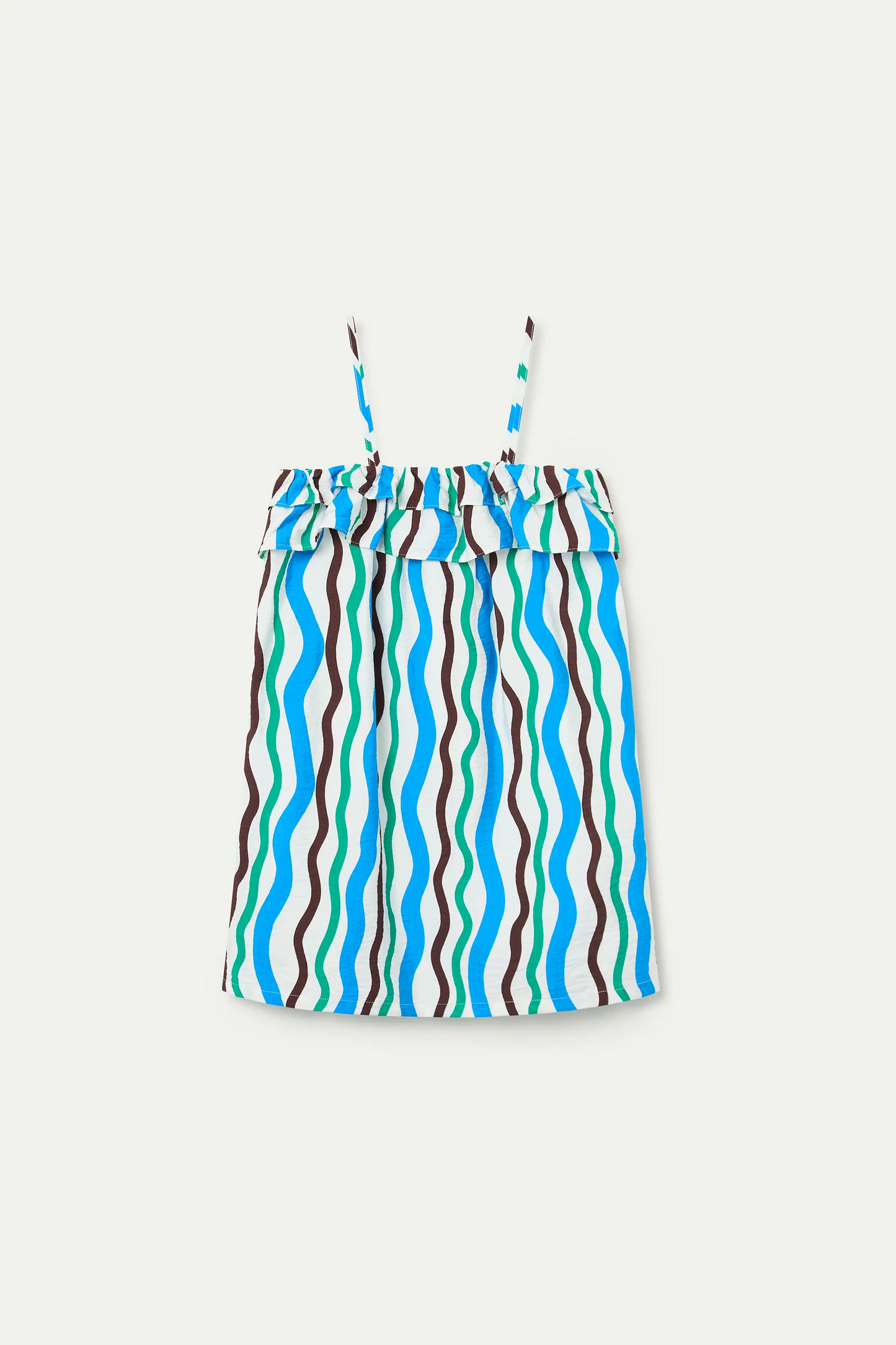 Short dress for girls with Sea &amp; Mountain print