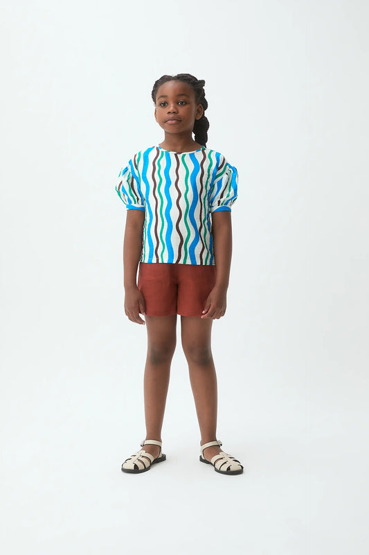 Girls' top with Sea &amp; Mountain print