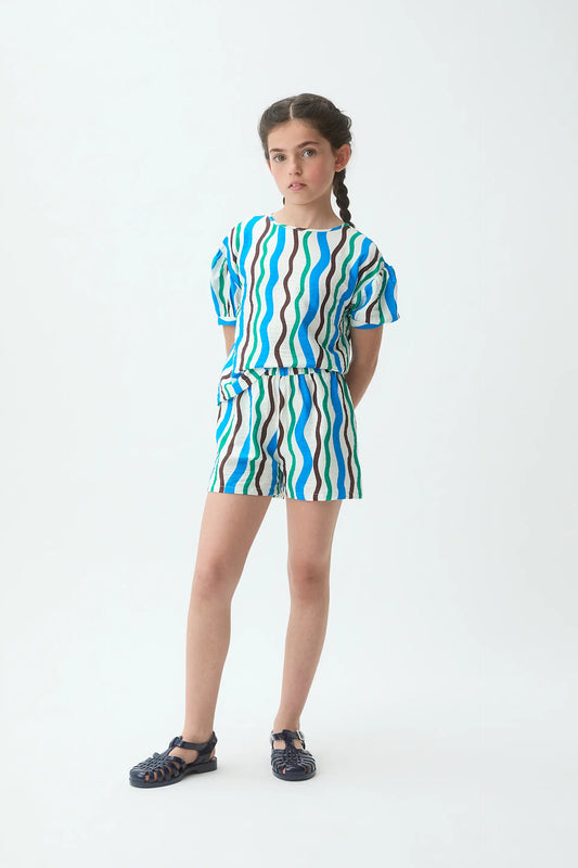 Girls' shorts with Sea &amp; Mountain print