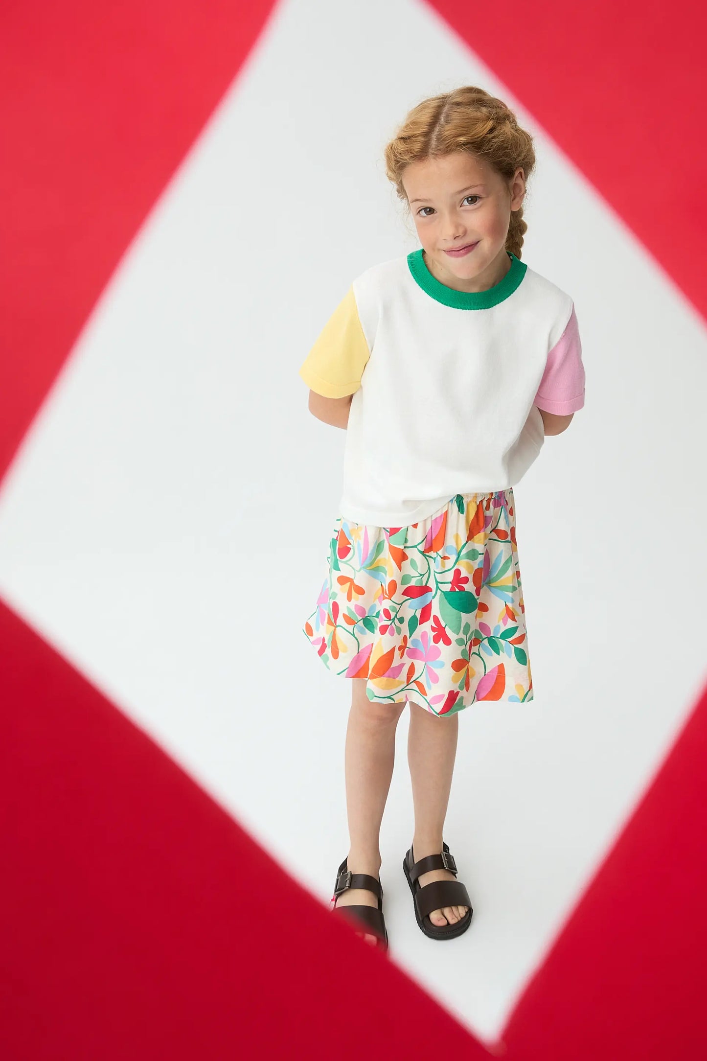 Lotto print girl's short skirt