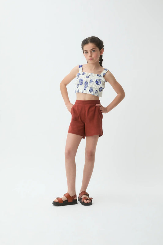 Girl's top, 100% cotton, Lobster print