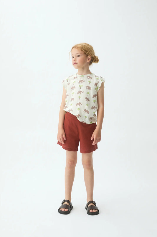 Top de niña con estampado de Elefante