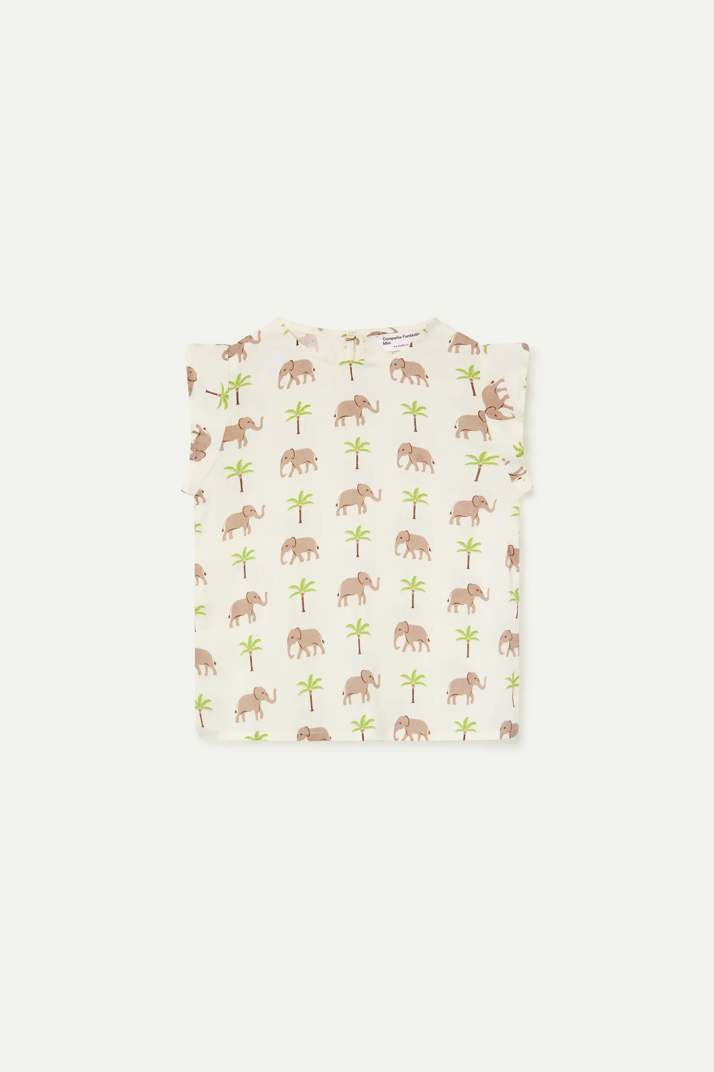 Top da bambina con stampa elefante