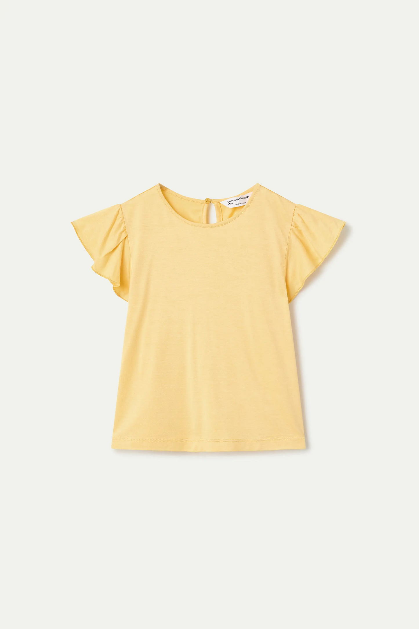 Yellow short-sleeved t-shirt for girls