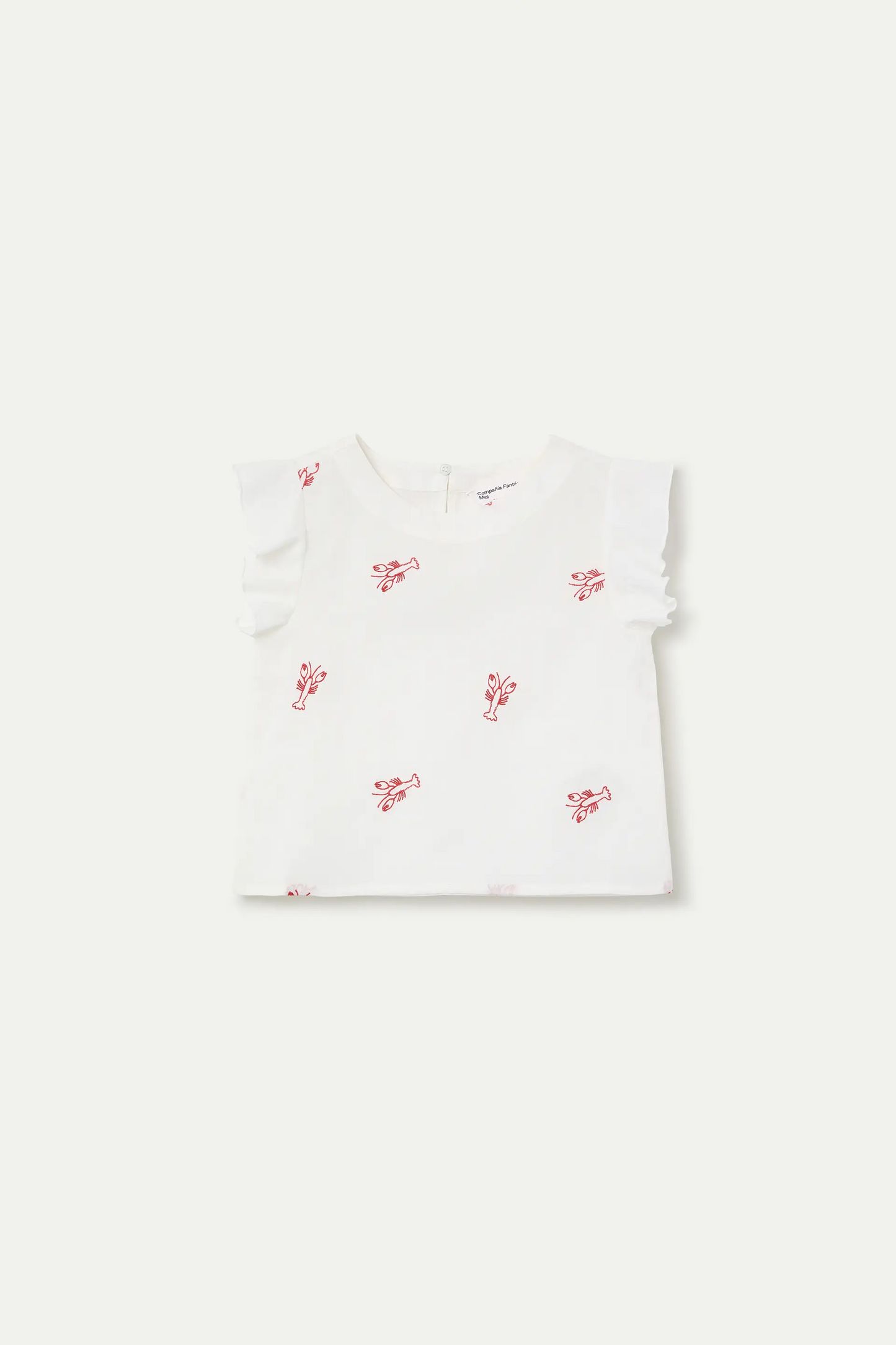 Girls' top with Red Lobster embroidery